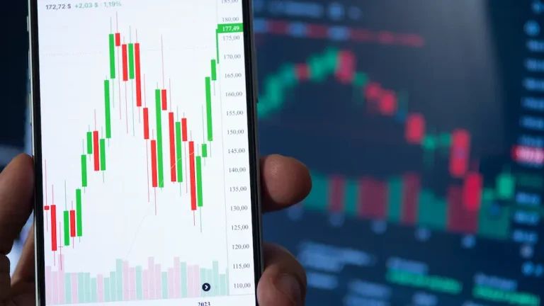 celular com gráfico na tela usando a técnica de rho das opções