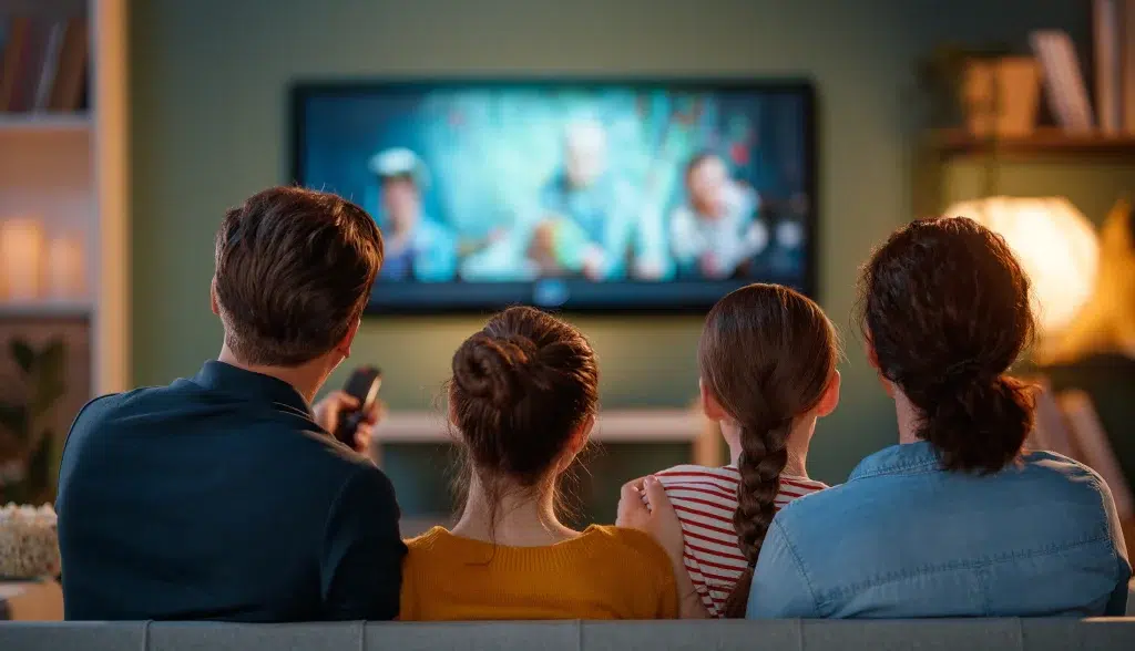 Família assistindo a TV 3.0