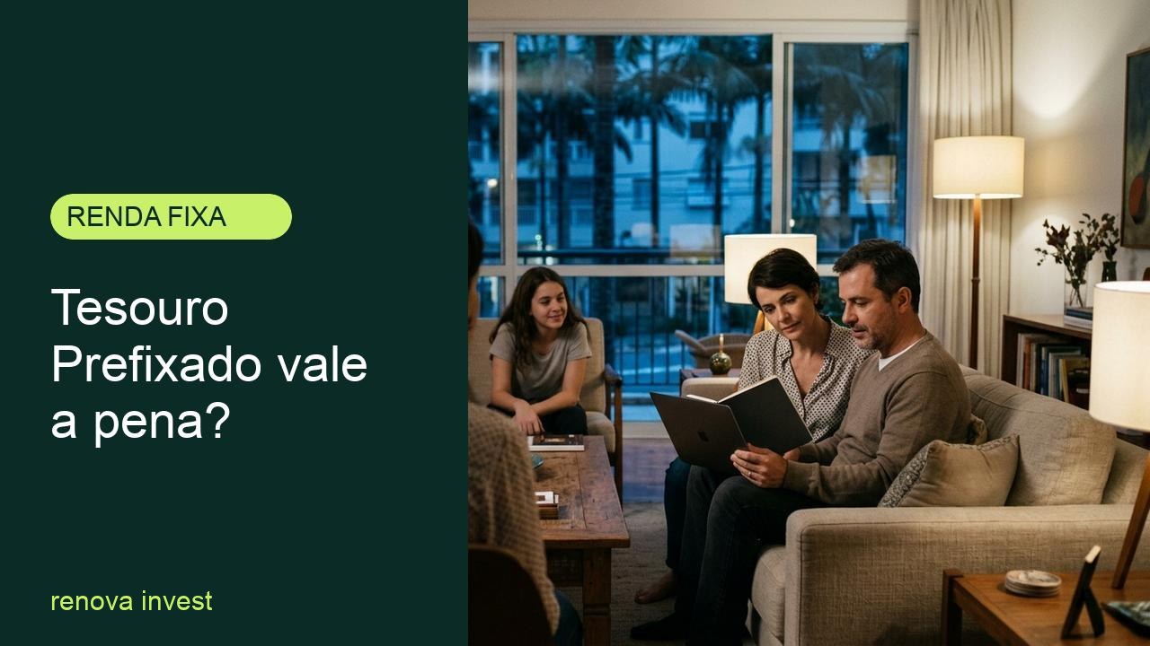 Família avaliando se o Tesouro Prefixado vale a pena para o seu objetivo